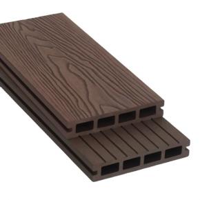 25-140 mm Woodgrain Hollow WPC Flooring Composite Decking 